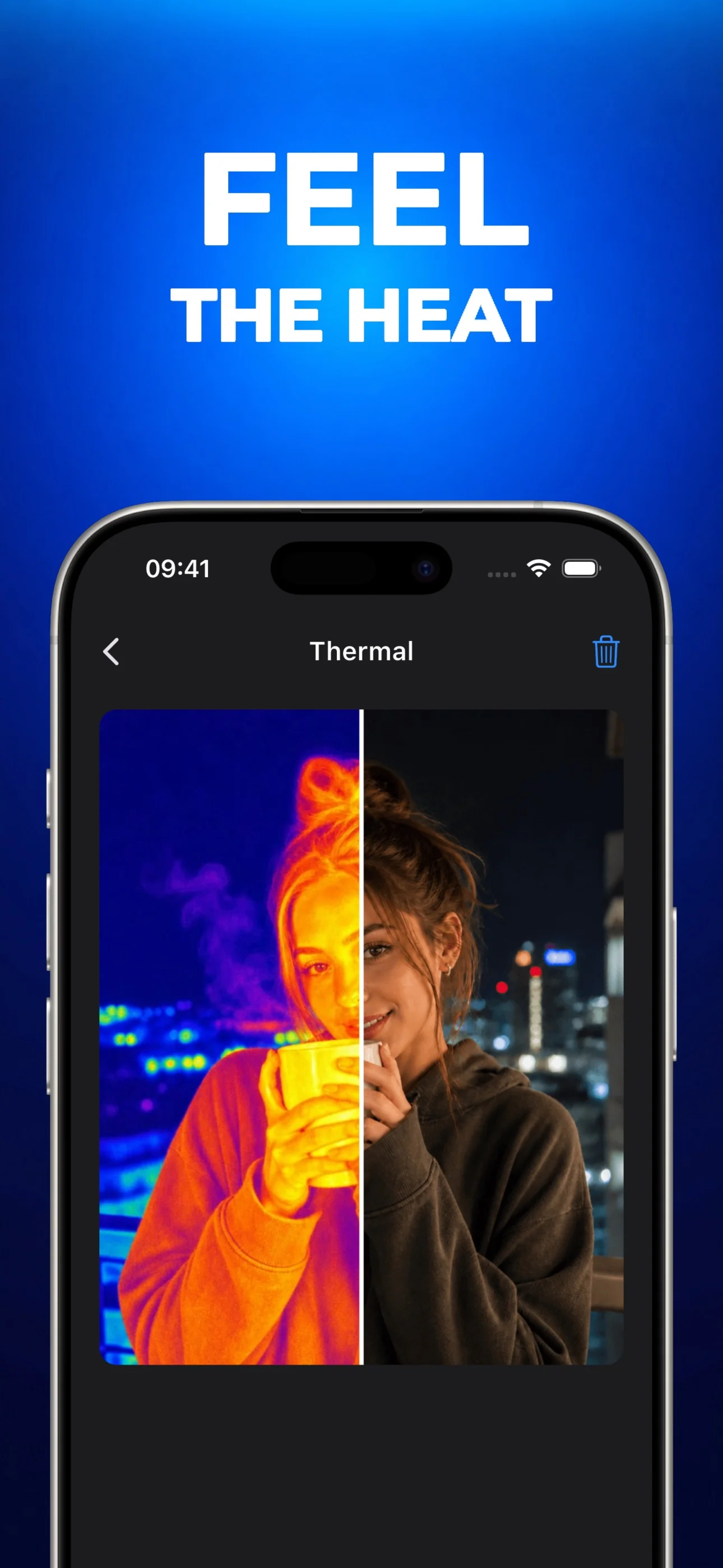 XRayly Thermal effect compared with the original photo