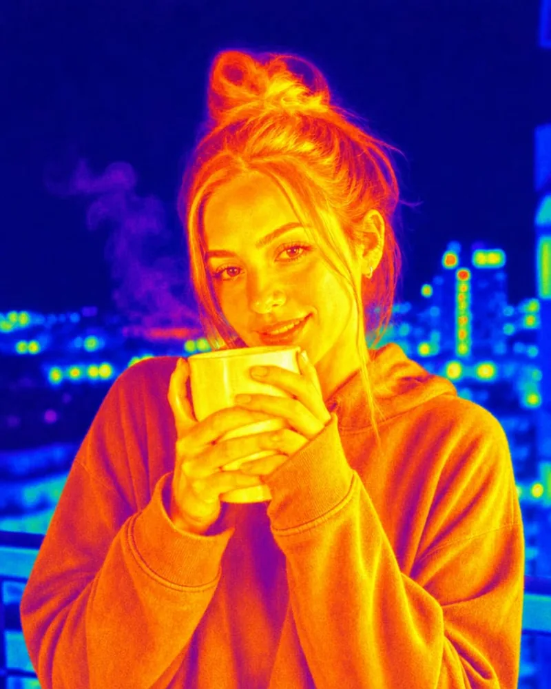 Thermal effect example: the photo with the effect applied